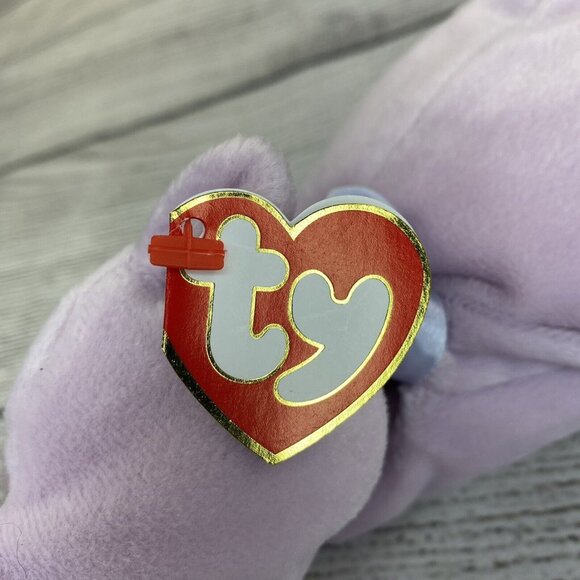 TUBBY 1996 TY Pillow Pals Lavender Hippo Soft Plush 15” Kids Stuffed Animal Toy - Picture 10 of 13